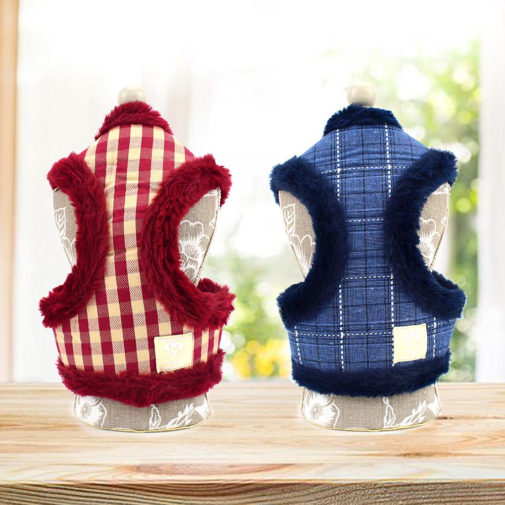 Warm Hond Harnas Chihuahua Yorkshire Kleine Honden Kat Harness En Leash Set Winter Hond Puppy Vest Zachte Fleece Gevoerde Huisdier jas