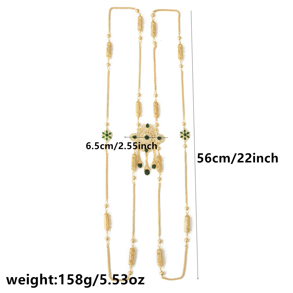 Accessori per il corpo da sposa marocchino in metallo con strass micro-intarsiati fatti a mano con catena da spalla da sposa araba