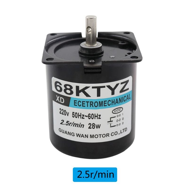68KTYZ Low Speed Synchronous Motor AC 220V 2.5-110r/min Permanent Magnet Motor
