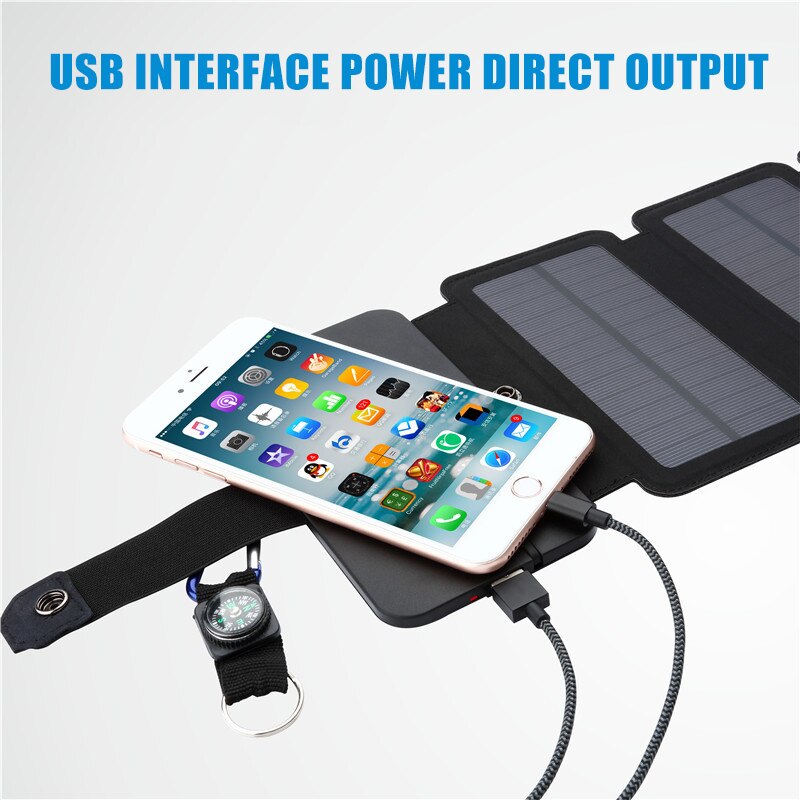 7.5W Portable Folding Solar Battery Charger for Mobile Phone Outdoor Solar Charging Board --M25
