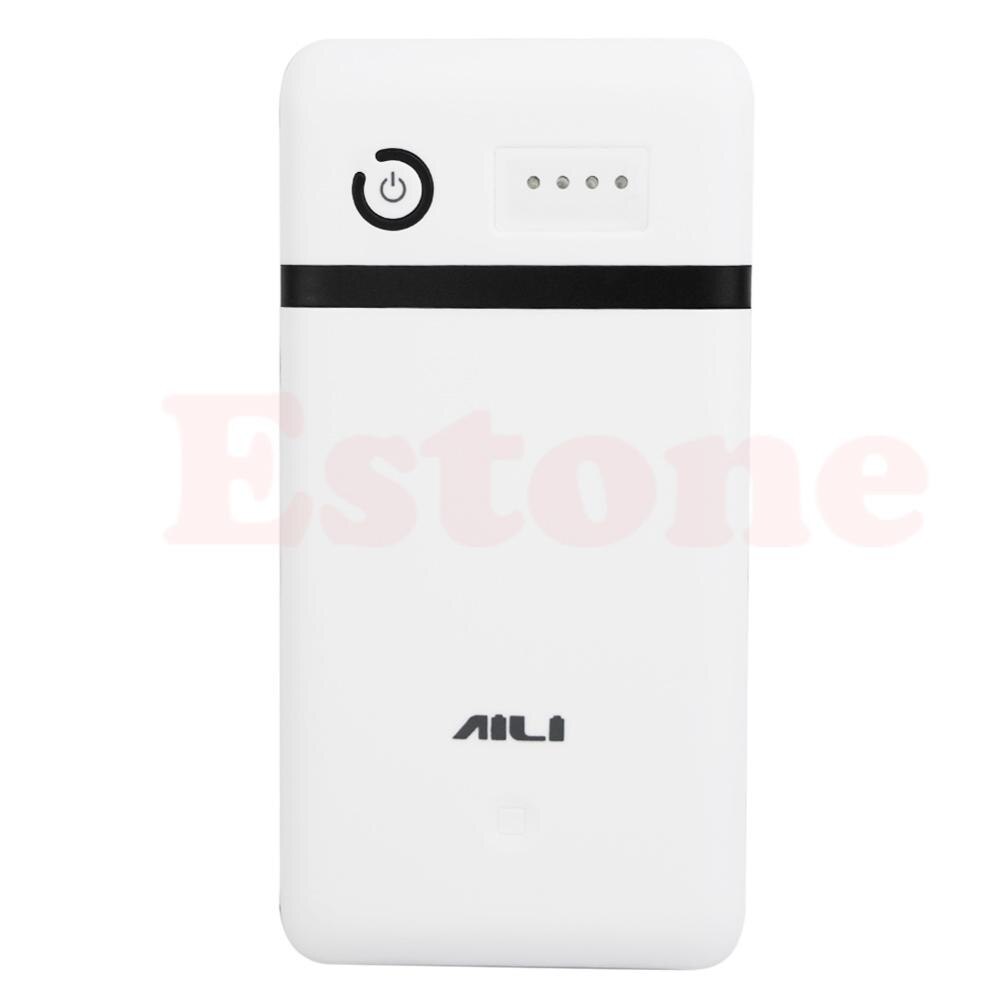 Boîte de batterie externe Mobile USB 3.6V 5V 6V 9V 12V 6x18650 chargeur de batterie adaptateur: WHITE