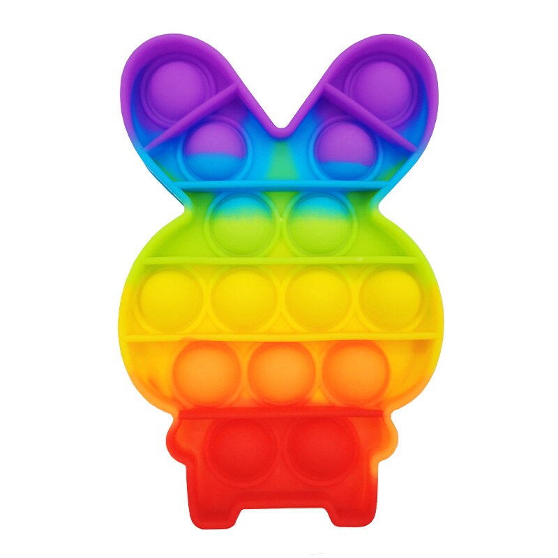 Regenbogen Pop Push Blase Zappeln Spielzeug Antistress Squeeze Sensorischen Spielzeug Relief Squishy Anti Stress Spielzeug Für Erwachsene Kinder: PL-441
