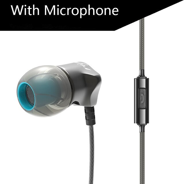 Original QKZ DM7 In Ear 3.5mm Metal super bass stereo Earphones For apple iPhone xiaomi KZ ZS10 v80 samsung: DM7 with mic