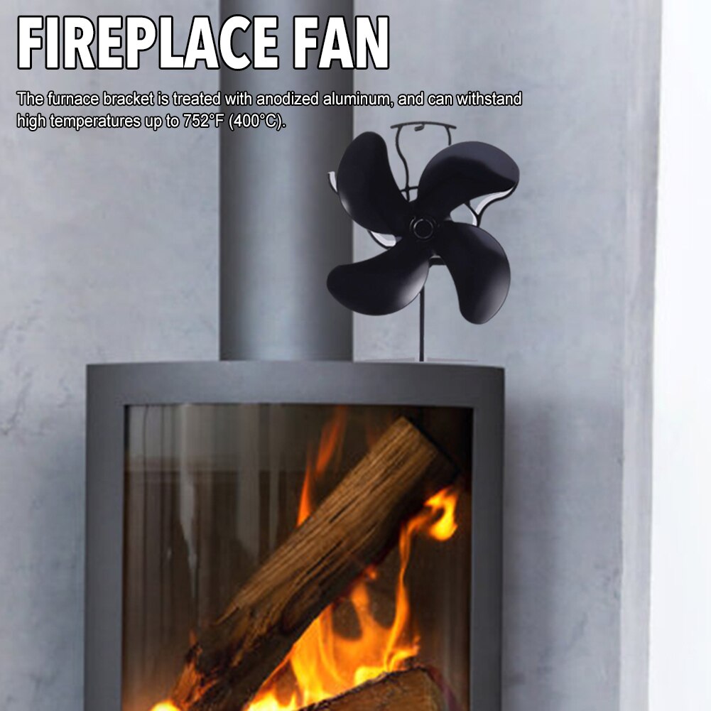 Fireplace Fan Eco Friendly Thermoelectric Power Blower Quiet Home Fireplace Fan Efficient Heat Distribution