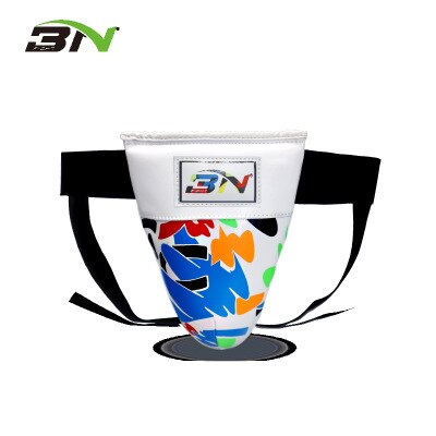 BN nuevos niños Graffiti serie casco boxeo guantes de Kick Boxing niños cabeza guardia Taekwondo niños niñas equipo de entrenamiento: White-Child crotch
