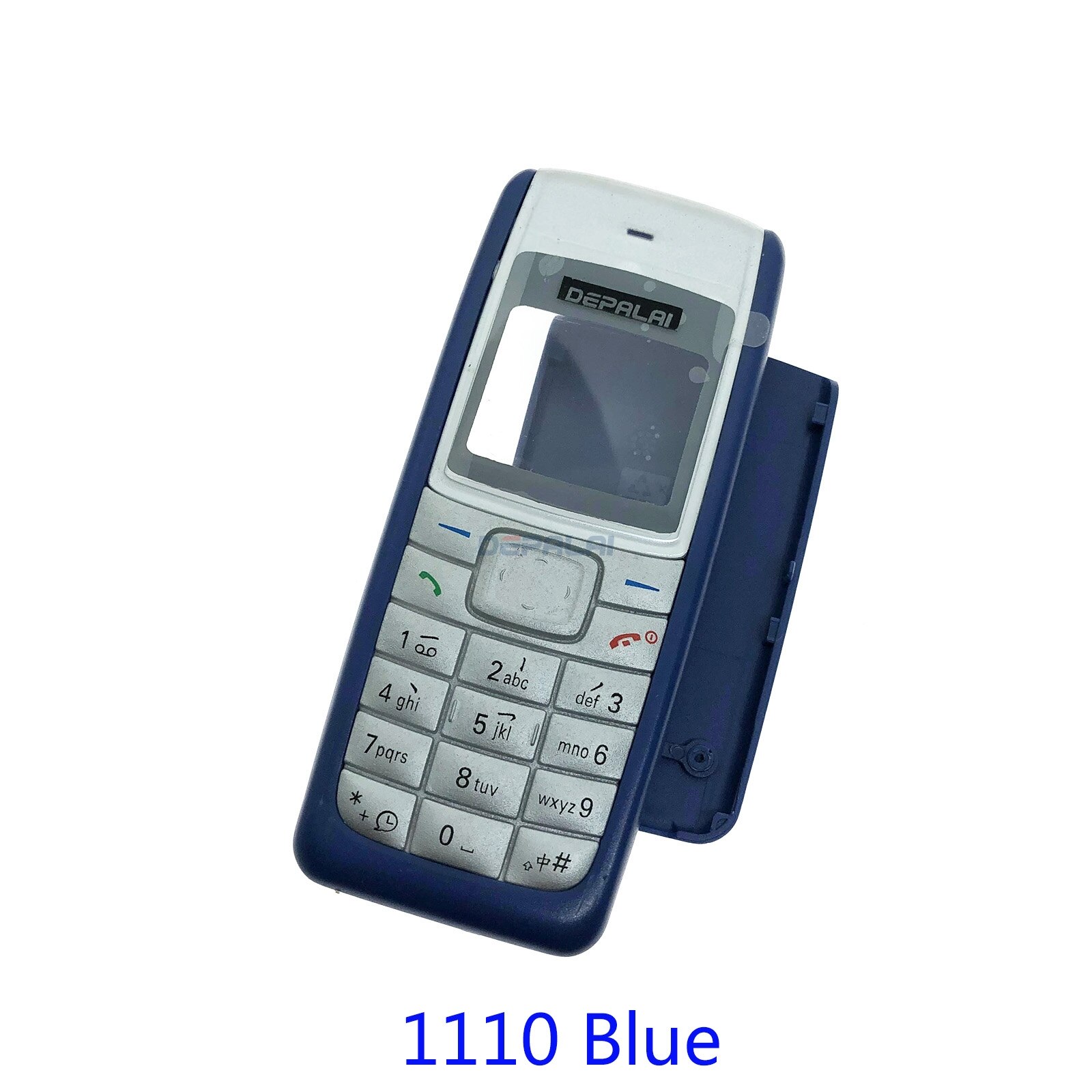 Dla Nokia 3100 1100 obudowa przednia osłona ramy obudowa + tylna pokrywa/pokrywa klapki baterii + klawiatura: 1110 Blue