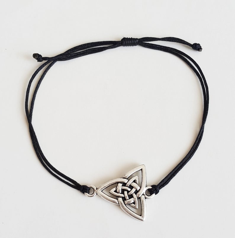 Pulsera Infinity Pulsera celta para hombre - Pulsera con nudo para hombre Joyería para hombre Pulsera OM Pulsera cruzada: PLATEADO