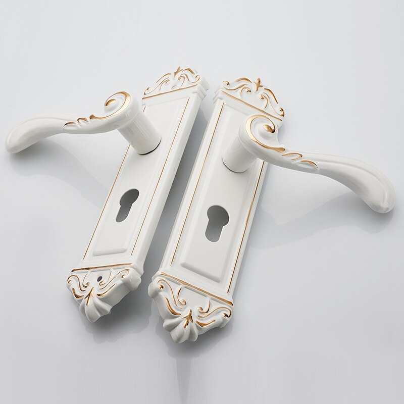 European white interior room door lock modern minimalist handle lock bedroom door lock wooden door handle