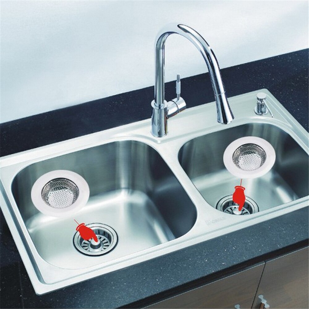 2 Stuks Rvs Keukenapparatuur Riool Handig Filter Vergiet Spoelbak Afdruiprek Riool Keuken Theepot Voorkomen Stopper