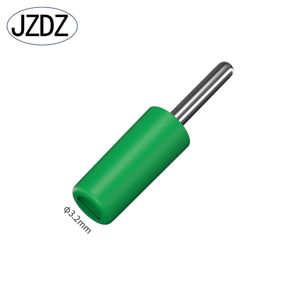JZDZ 10 Stück 2 mm Bananenstecker Kupfer vernickelt elektrischer Steckverbinder Testzubehör 10001