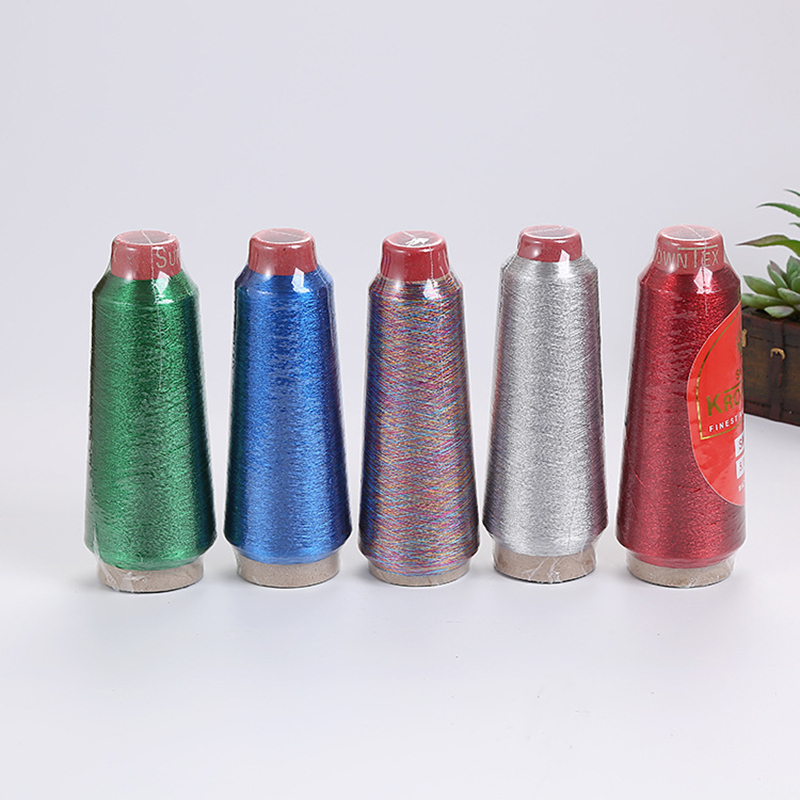 Manual Knitting Thread Bright Silk Gold Thread Silver Thread Computer Embroidery Cross Stitch Silk Thread DIY Production3600M