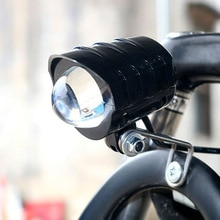 36-60V High Brightness LED Front Fork Light Ebike Headlight Spotlight W/ Horn Stainless Steel Bracket Bicycle Parts