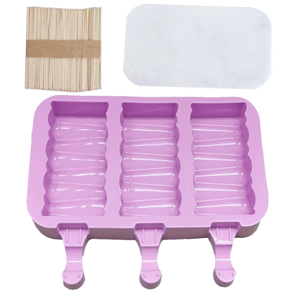 Christmas DIY Homemade Ice Cream Mold Silicone Cake Mold With 50 Sticks Silicone Ice Cream Mold Popsicle Mold: 03