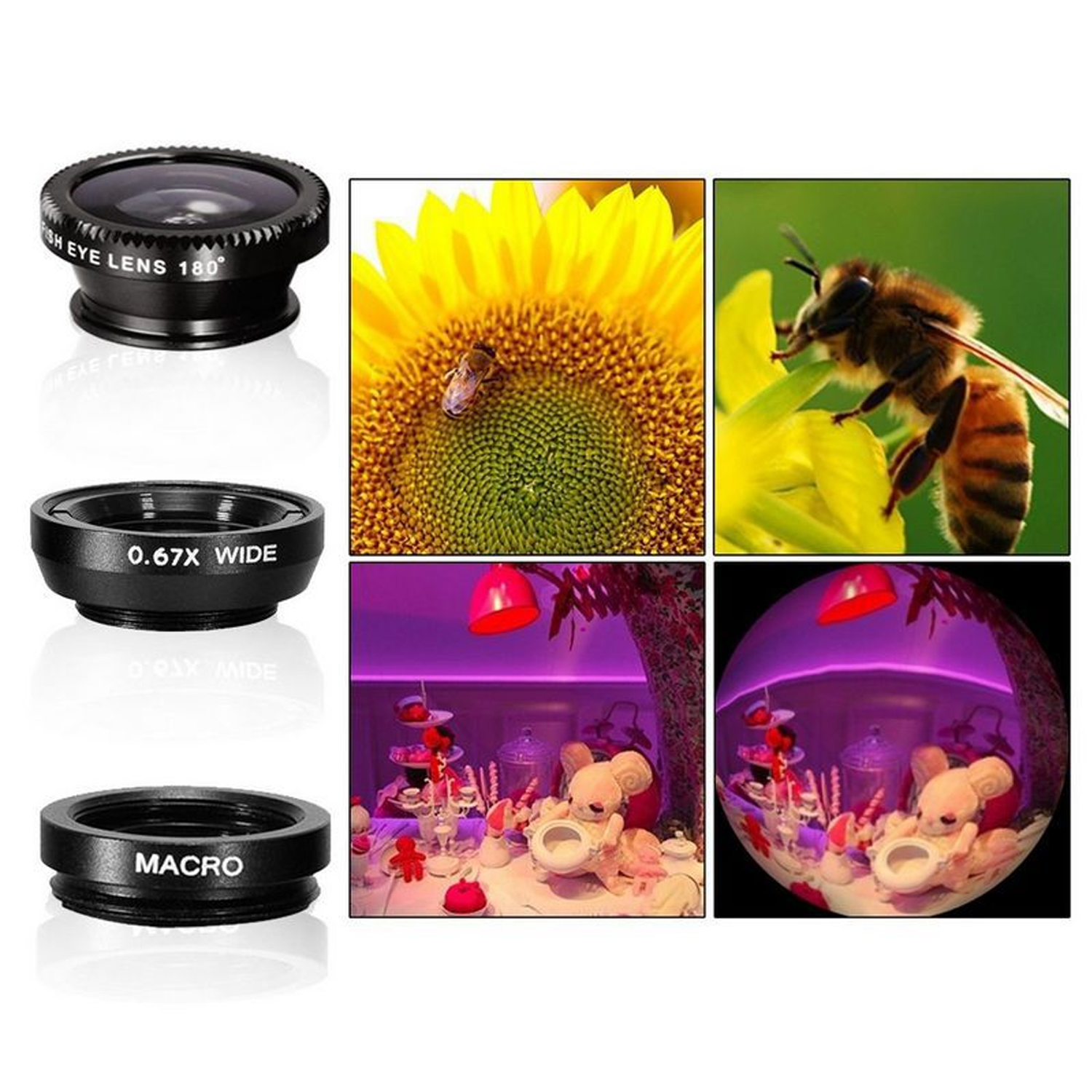 SUNNYLIFE Telefon 8X Zoomen Teleobjektiv Fisch Auge Weitwinkel Makro Objektiv Selfie Stock Bluetooth Fernbedienung Stativ