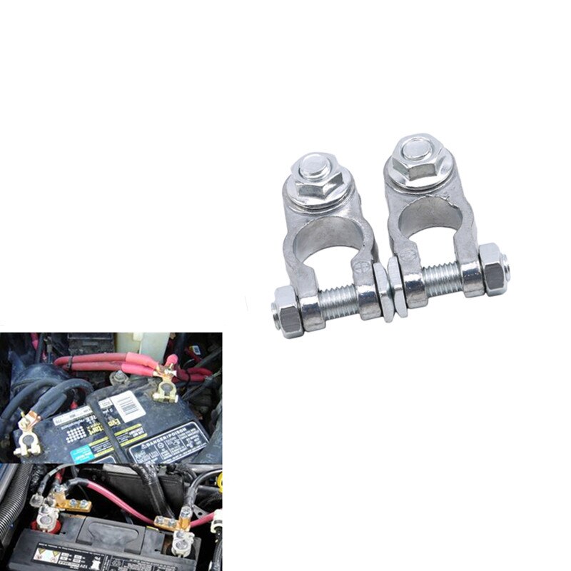 2Pcs Car Battery Connector Post Battery Terminal Pile Cap Charging Clamp Connector Car Truck Battery Terminal Connector