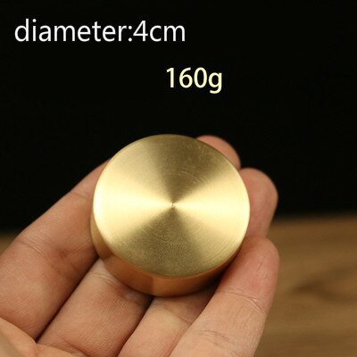 Draagbare Chinese Gossip Messing Papier Gewicht Ronde Presse-papier Metalen Chinese Brush Pen Schilderen Papier Gewicht Metalen Decoratie: D no pattern