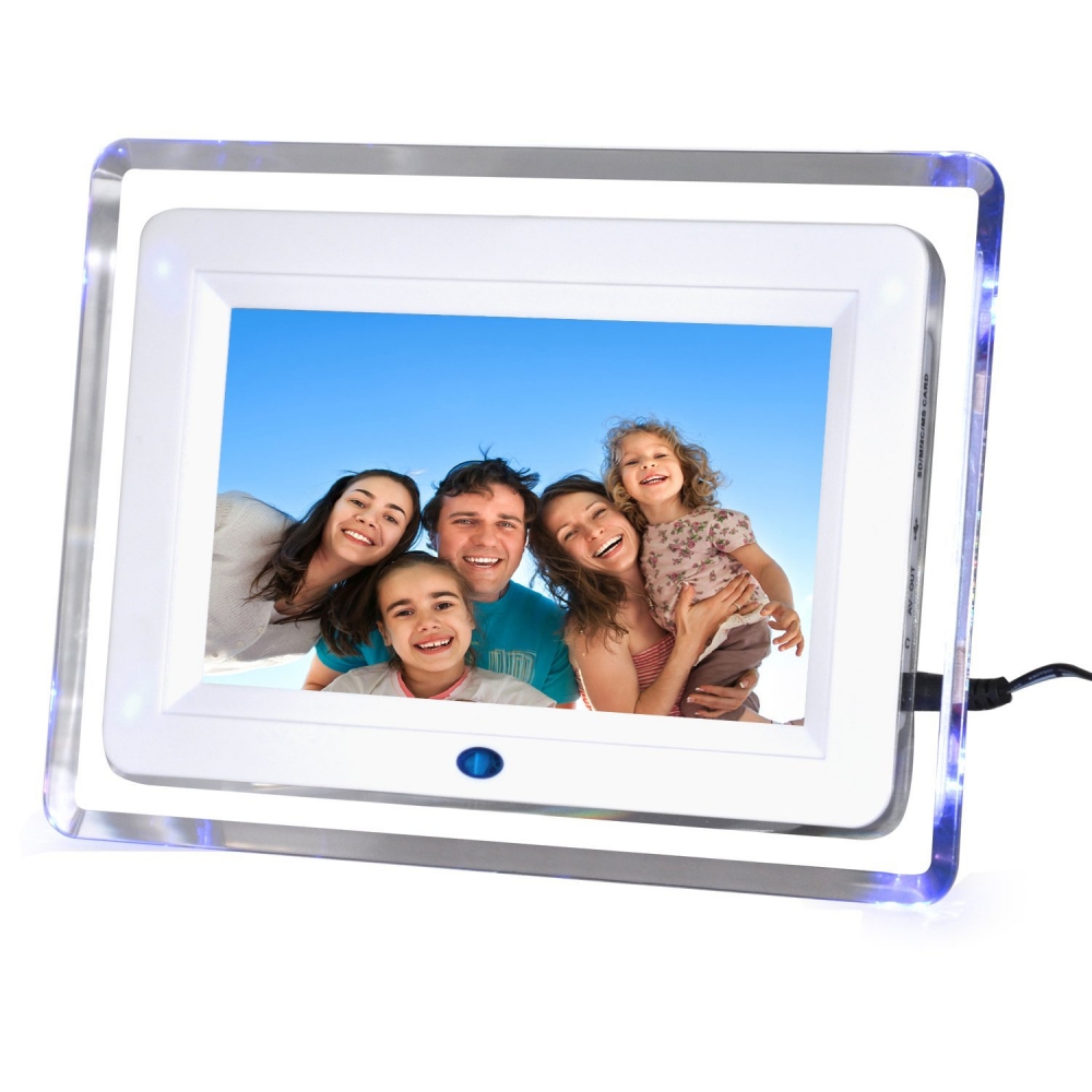 7 "TFT-LCD Multi-funktionale Digitale Foto Bild Film Rahmen MP3 MP4 Player Wecker Licht Blinkt Fernbedienung desktop