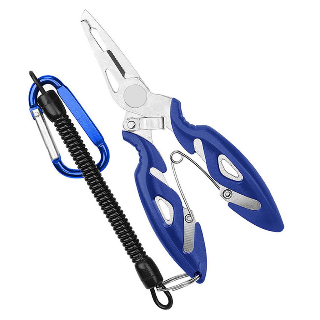 Pinza para pesca, tijeras de pesca, alicates de pesca, tijeras de acero inoxidable, removedor de anzuelos, herramientas de pesca con nudo de Cortador de línea, equipo de pesca # y30: E