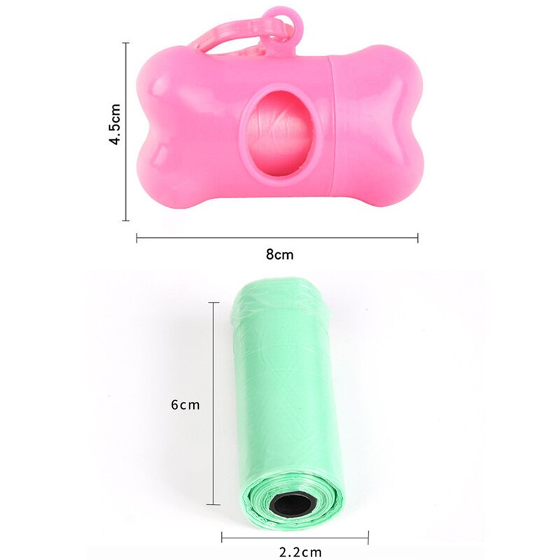 KOMMILIEF Plastic Dog Waste Bag Dispenser Pet Waste Poop Bag For Dogs Pet Waste Bags Storage Container With A Roll Garbage Bag