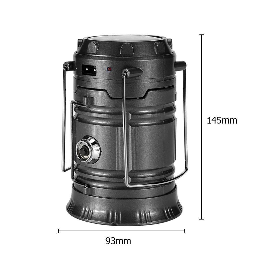 Portable Solar Camping Tent Light Flame Lamp Lantern Flashlight Retractable Emergency lighting Camping Light Lantern