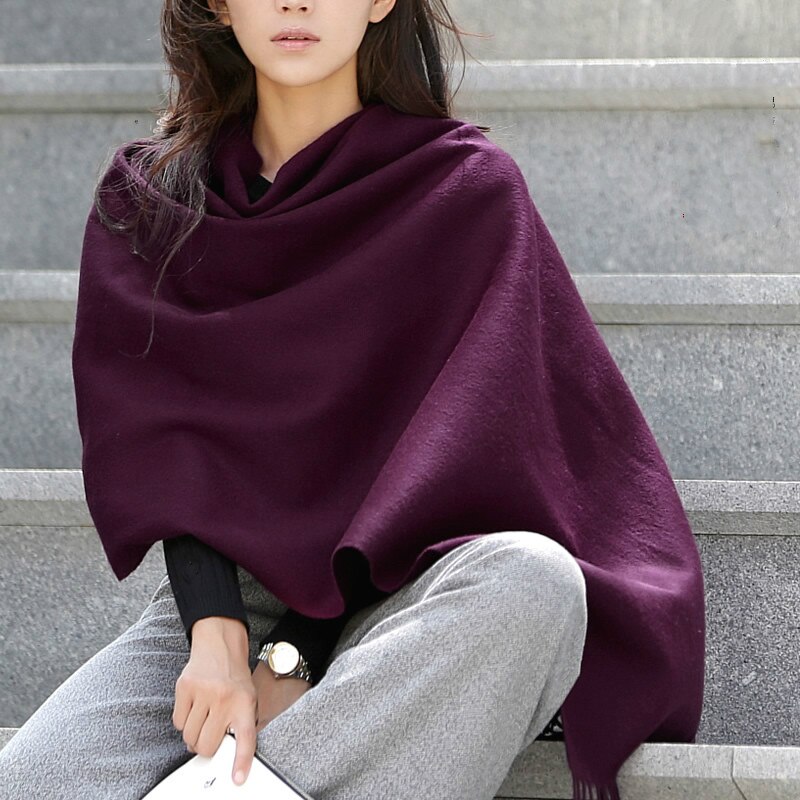 Wolle Winter Schal Frauen Schal Erwachsene Feste Schals Luxus Herbst Schals und wickelt Poncho Schals für Damen unisex wickeln
