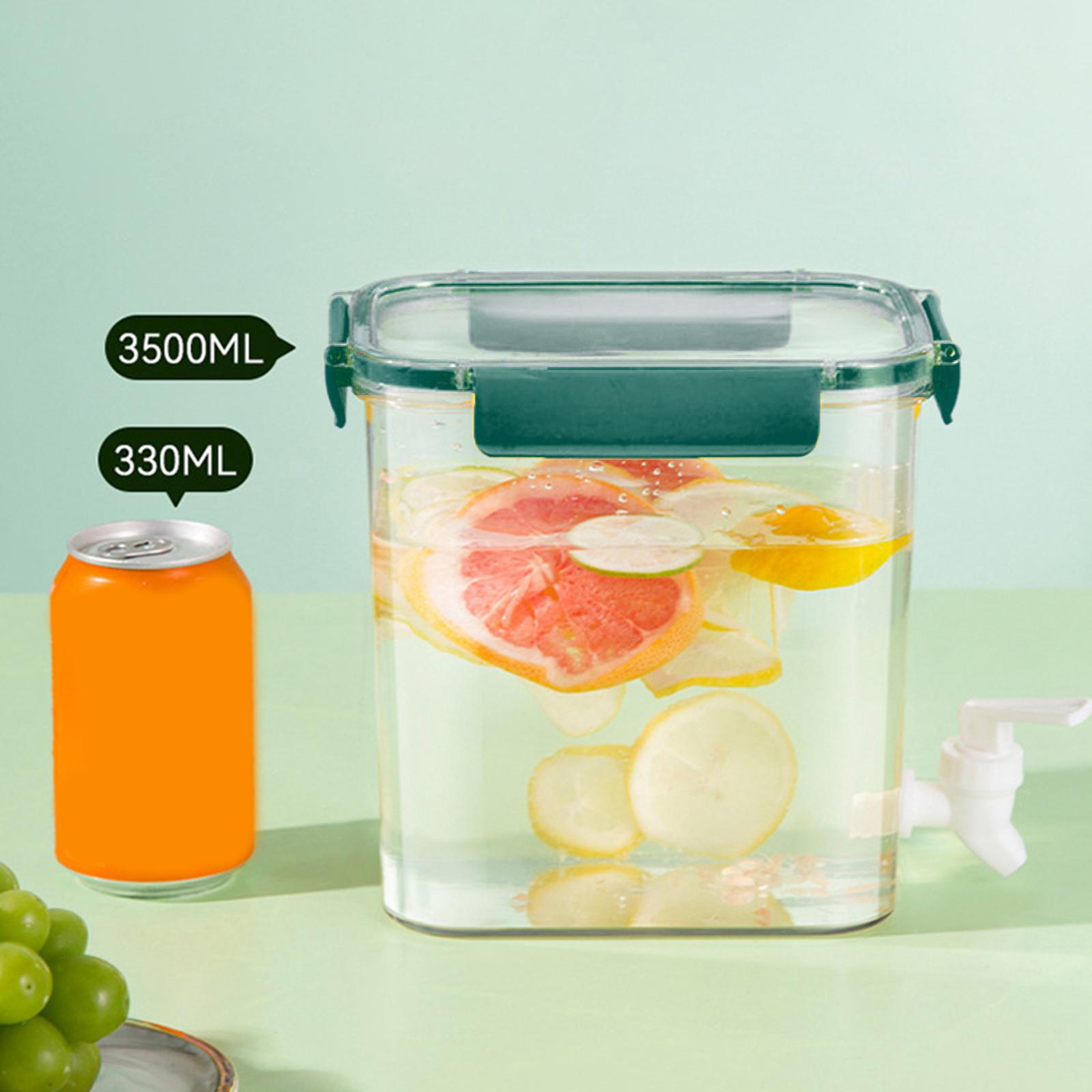 Beverage Dispenser Cold Water Cold Drink Bucket BPA Free Leak Free Refrigerator Cold Kettle for Iced Tea, Lemonade, Juice