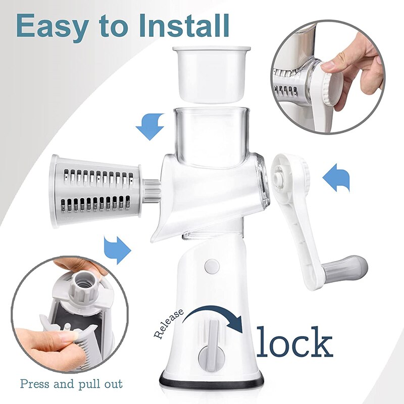 5 w 1 upadki pudełko warzywa Julienne krajalnica instrukcja krajalnica robić warzyw tarka okrągły frez ziemniaków Spiralizer gadżet domowy narzędzie