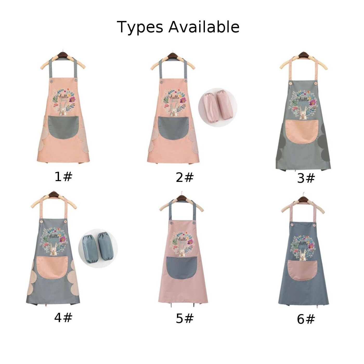 Waterproof Kitchen Apron Chef BBQ Cooking Baking Apron With Big Pocket For Women Work Apron BBQ Or Picnic