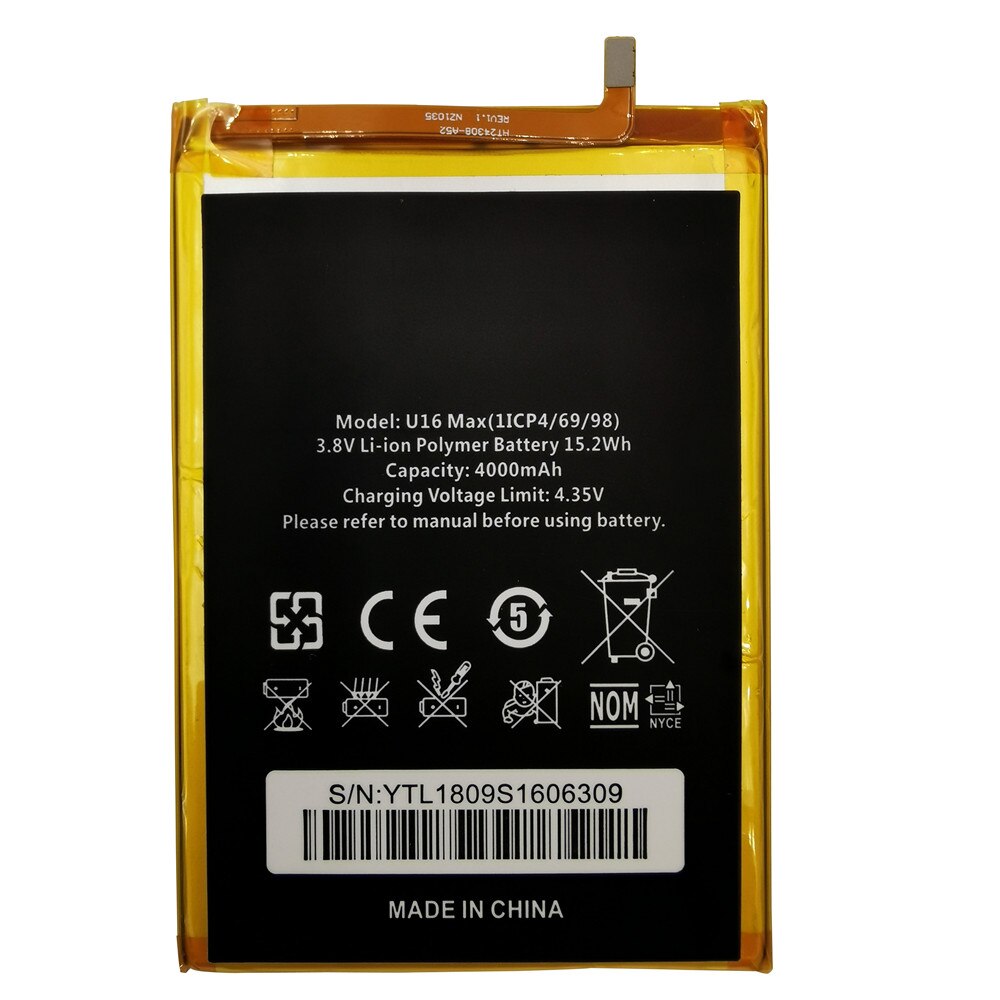 100%  original oukitel  u16 max akkus mit hoher kapazität (4000 mah) als ersatzakku für das oukitel  u16 max smartphone + werkzeug