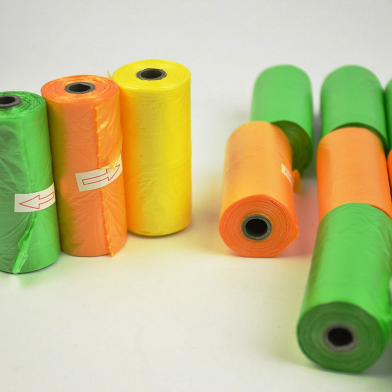 4 Rolls 60pcs huisdieren Honden Katten Kak Zak Biologisch Afbreekbaar Vuilnis Hond Afvalzakken Voor Alle Huisdieren Willekeurige Kleuren huisdieren schoonmaakproducten