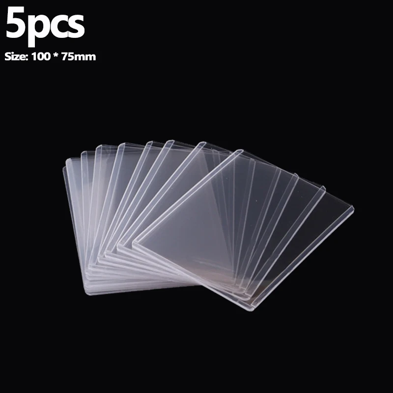 Fundas transparentes para tarjetas de juego, Protector exterior para tarjetas, fundas para carpetas de postales comerciales para tarjetas deportivas, para niños, 1-20 piezas: Rojo rosado