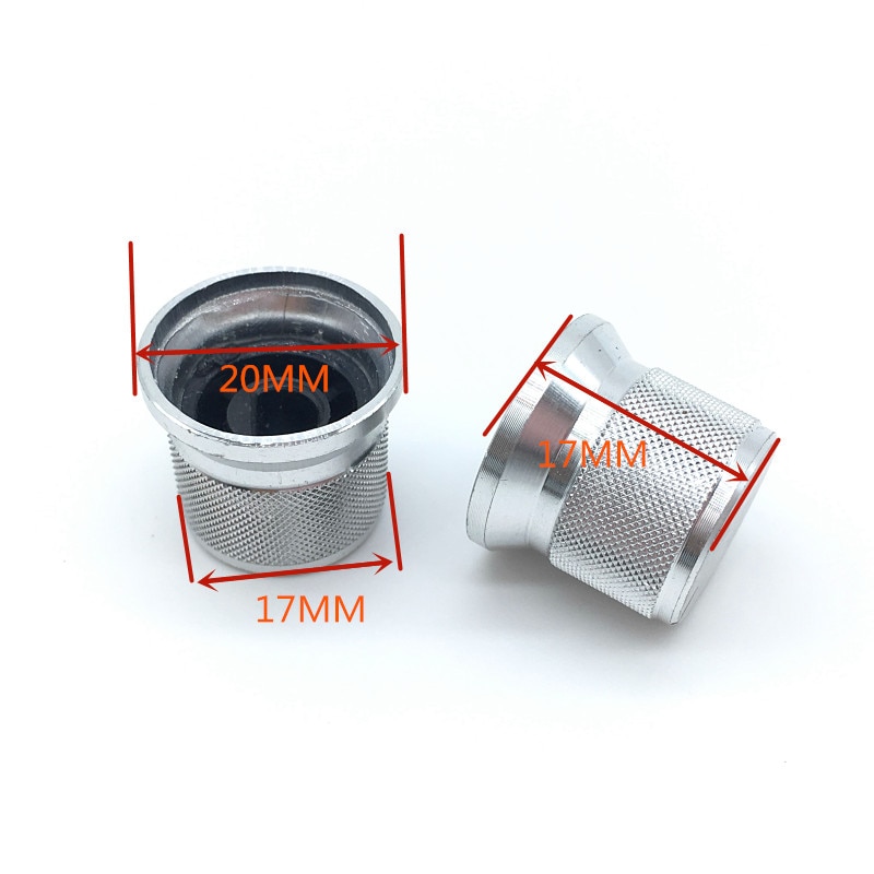 2 Stks/partij 20*17 Mm Potentiometer Knoppen Aluminium Potentiometer Cap Half As Type