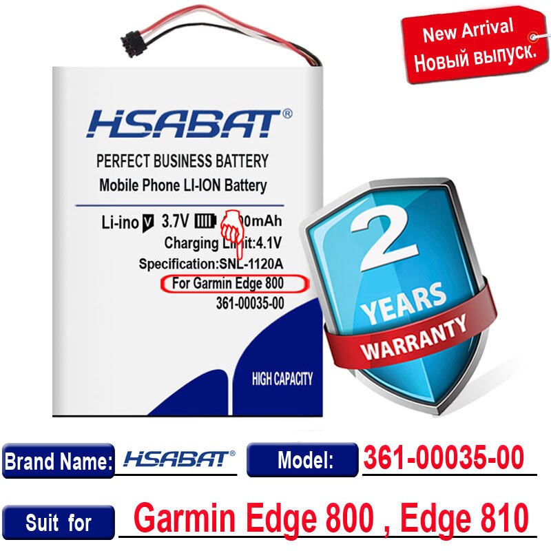 100% Originele Hsabat 3100Mah 361-00035-00 Batterij Voor Garmin Edge 800 , Edge 810