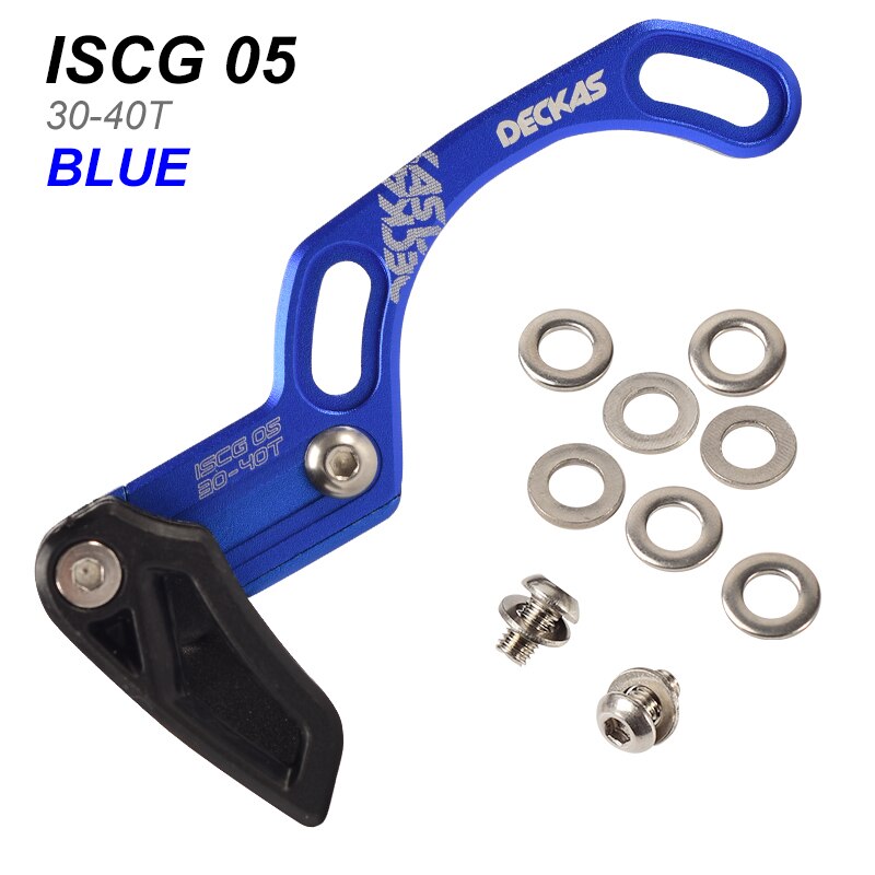 MTB Bike Chain Guide Ultra Light Bicycle Chain Stabilizer Mountain Road Single Speed Wide Narrow Gear Ring Chain Guide Anti: ISCG 05 Blue