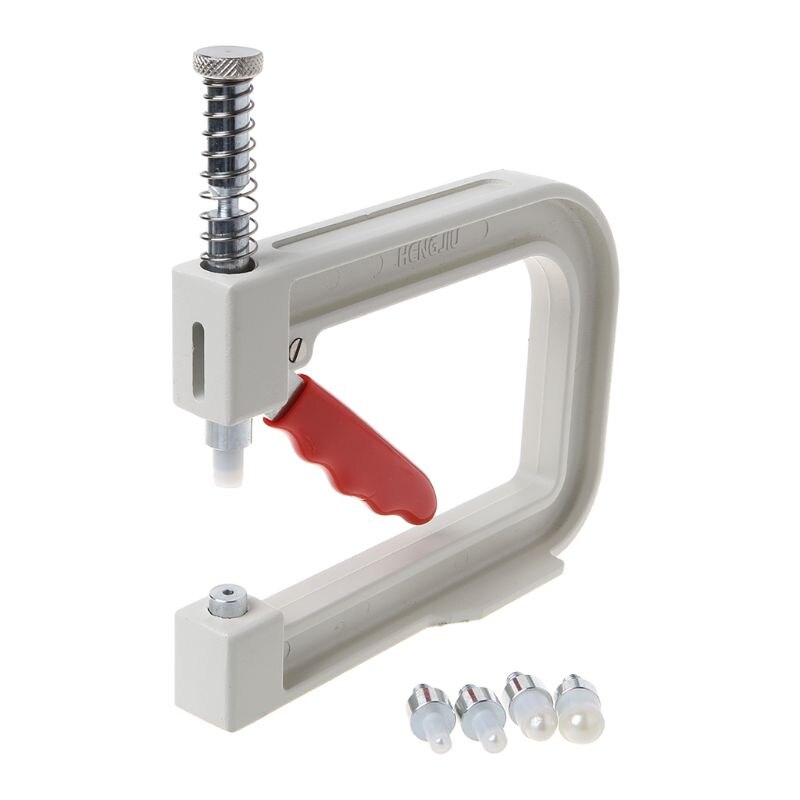 1 Set Manual Beading Machine Clothes Cap Pearl Bead Rivet Craft For DIY Repair Lace Knit Hat Hair Tools