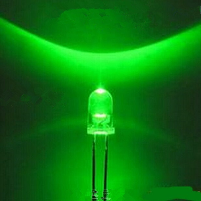1000 stks/partij Transparante 3mm LED groen light-emitting diode F3 groen Kleur Ronde LED