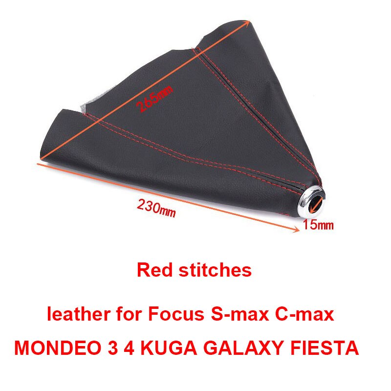 Car Gear Manuel Stick Shift Knob For FORD FOCUS MK2 FL MK3 MK4 MK7 TRANSIT GALAXY FIESTA: red leather