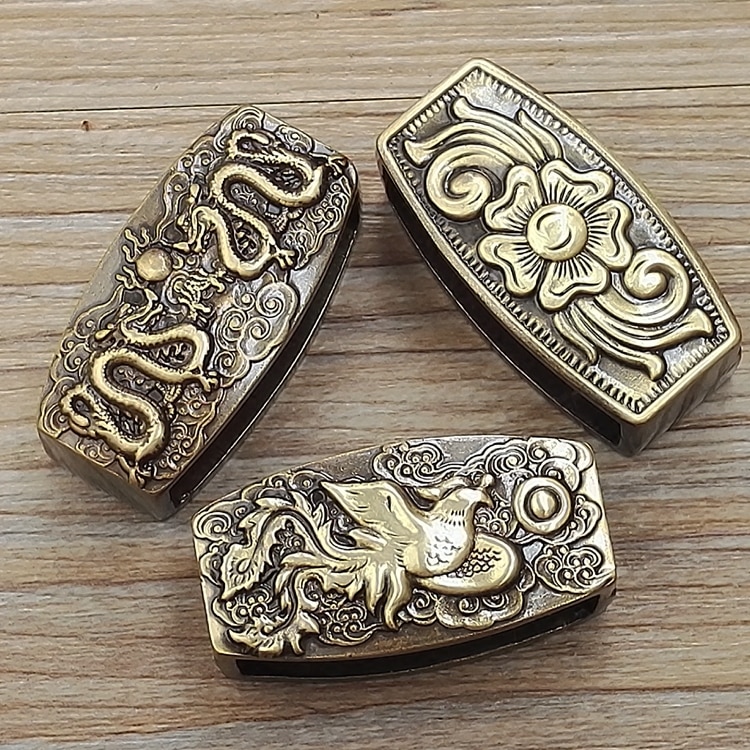Hoogwaardig koper graveren dragon lederen gesp ring mannen handleiding pin gesp unieke lederen craft accessoires