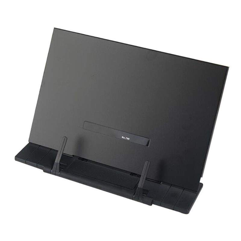 Book Stand Frame Desk Reading Holder with 7 Tilt Adjustable Grooves Bookends for iPad Cookbook Document