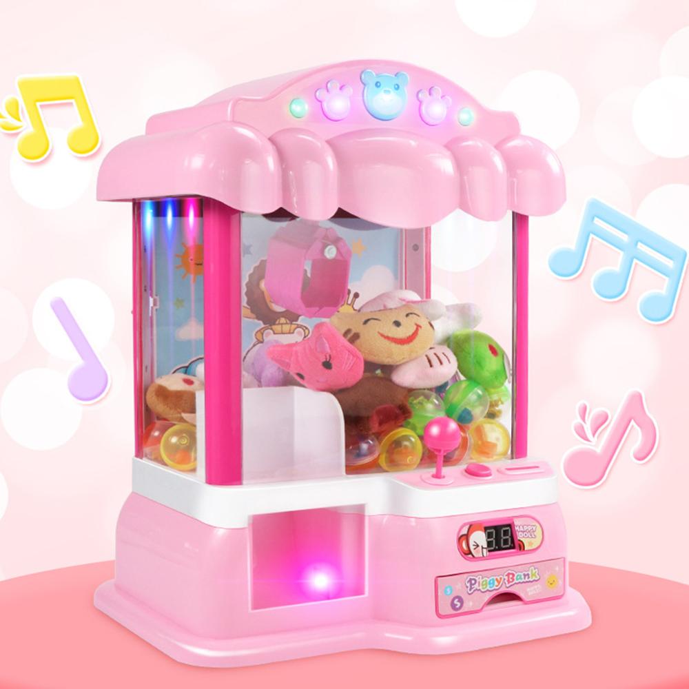 Juego de Arcade garra, dispensador de dulces, máquina de muñecas con Clip para niños, de cumpleaños y Navidad para niños