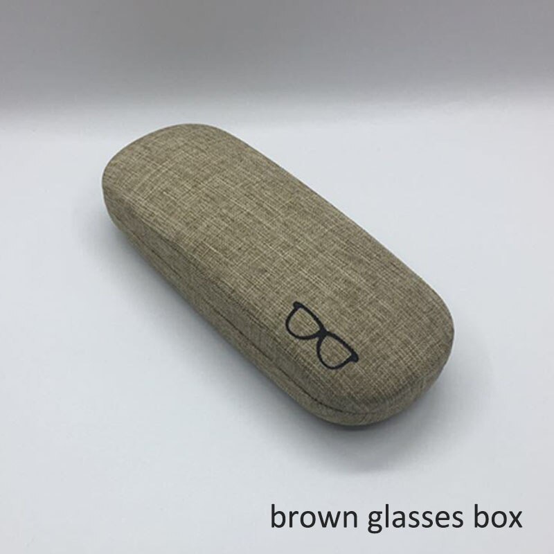 retro Brilleetui unisex - 16cm x 6.2cm x 3.8cm - eske fersk stil Beskyttende hard: Brun brilleboks