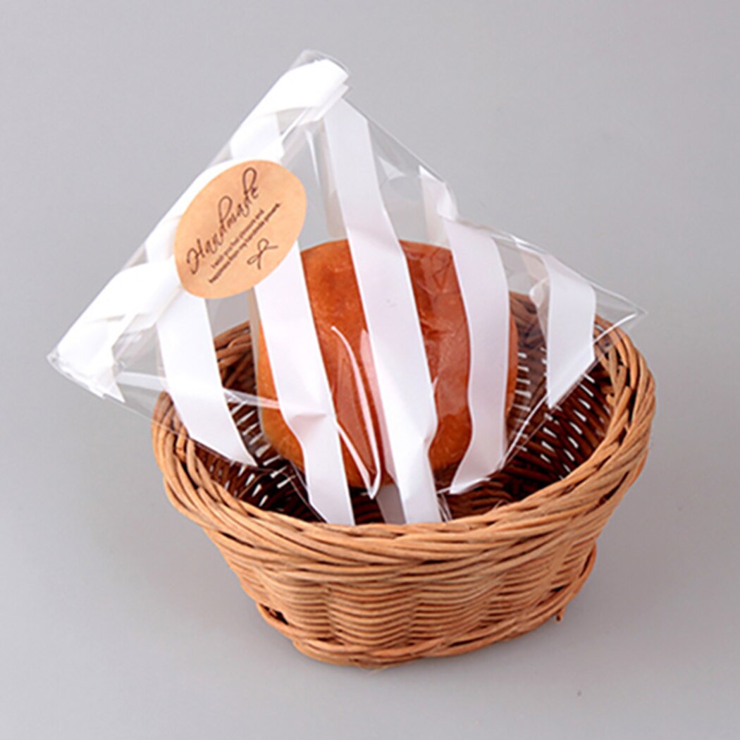 100PCS Cute Treat Bag Cookie Candy Bags for Candy Biscuits Snack Baking Package Event Party Supplies