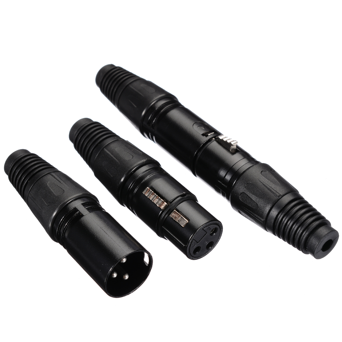 10 paires/20 pièces XLR 3 broches mâle femelle connecteur Microphone Audio câbles prise connecteurs noir