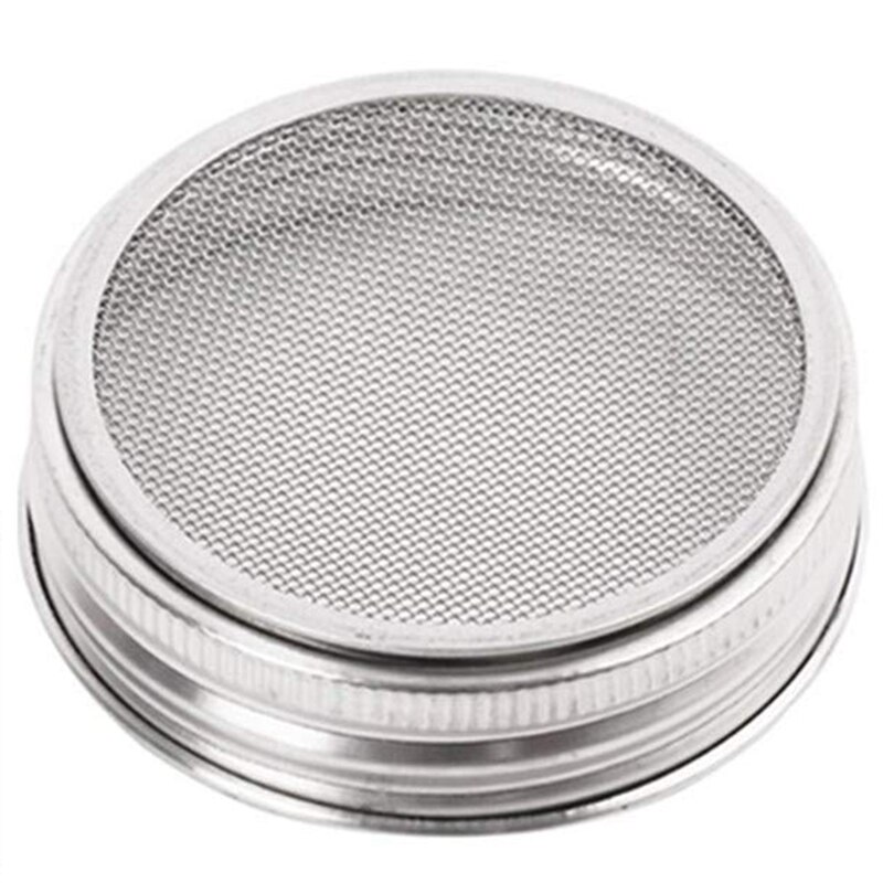 Set Of 3 Stainless Steel Sprouting Jar Lid Kit For Superb Ventilation Fit For Wide Mouth Mason Jars Canning Jars For Making Orga