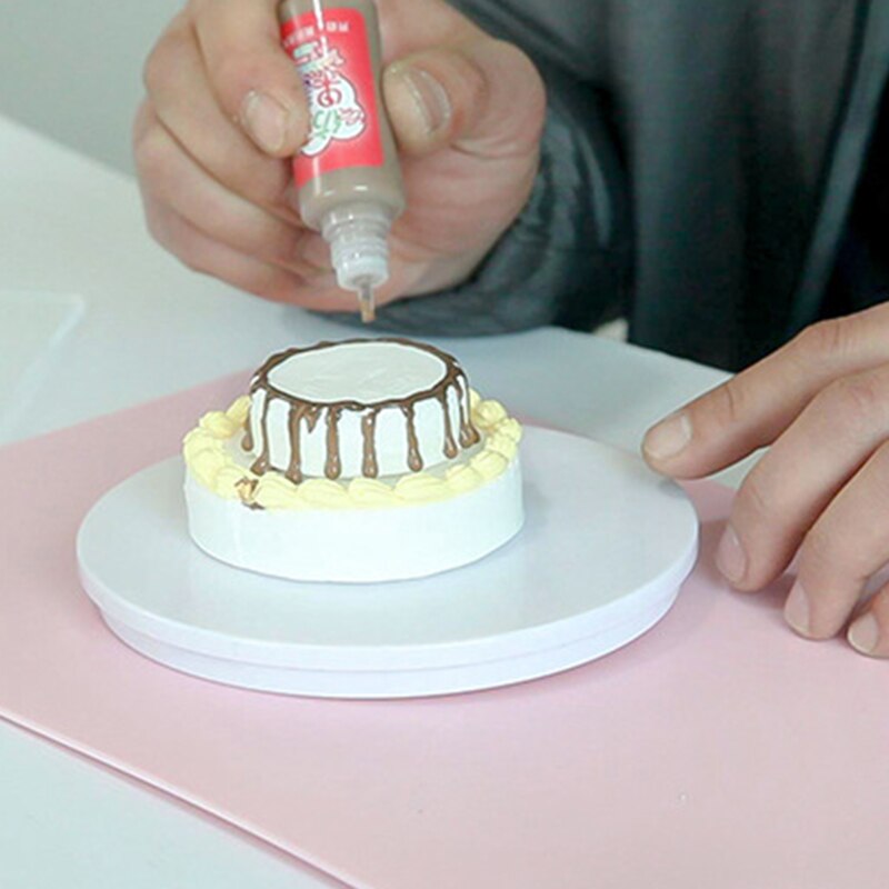 Cake Draaitafel Mini Plastic Fondant Cake Turntable Stand Revolving Platform Ronde Cookie Stand Roterende Thuis Kitchen Tools