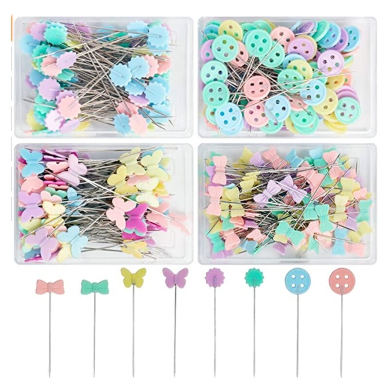 100 Pieces Long Straight Pins Sewing Pins with Clear Plastic Box Dressmaking Sewing Accessories for DIY Jewelry Decor 2022