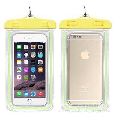 Universal- leuchtend Wasserdicht fallen Für iPhone X XS 8 7 6s 5 Plus Abdeckung Tasche tasche Fälle Für Telefon coque Wasser beweis Telefon fallen: Gelb