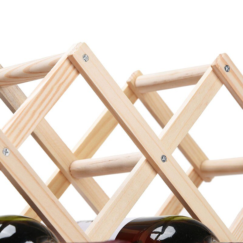 Houten Rode Wijn Fles Houder Bar Display Plank Creatieve Praktische Opvouwbare Wijnrek Thuis Tafel Decor Organizer Bar Benodigdheden