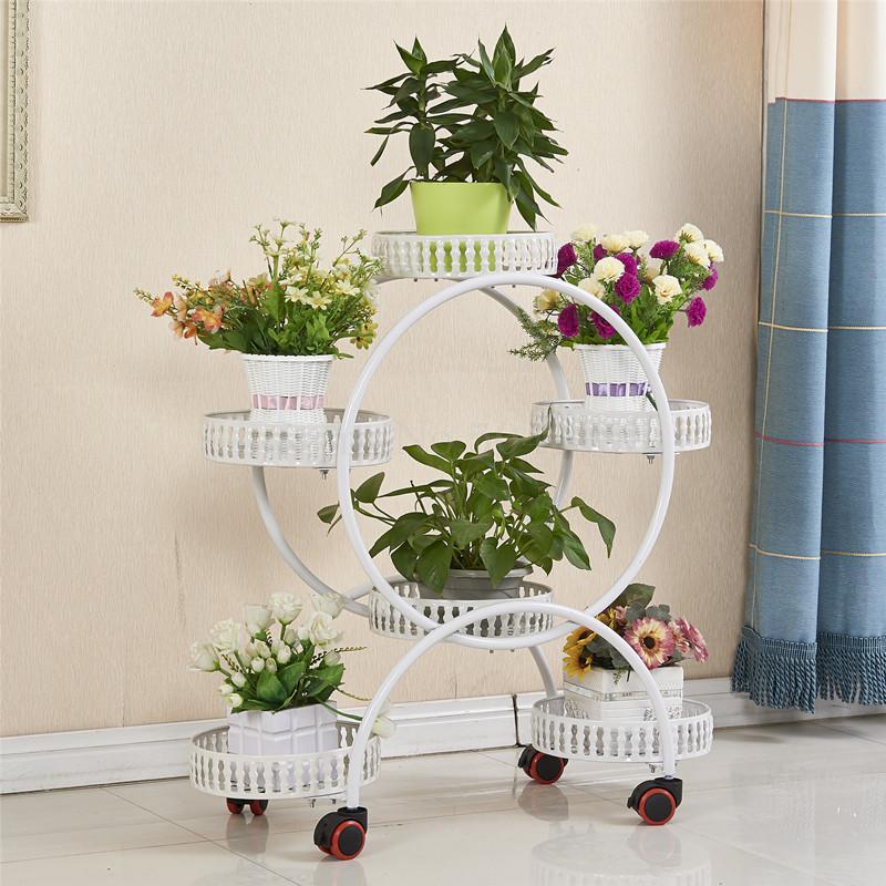 Household flower racks wrought iron multi-layer wh... – Grandado