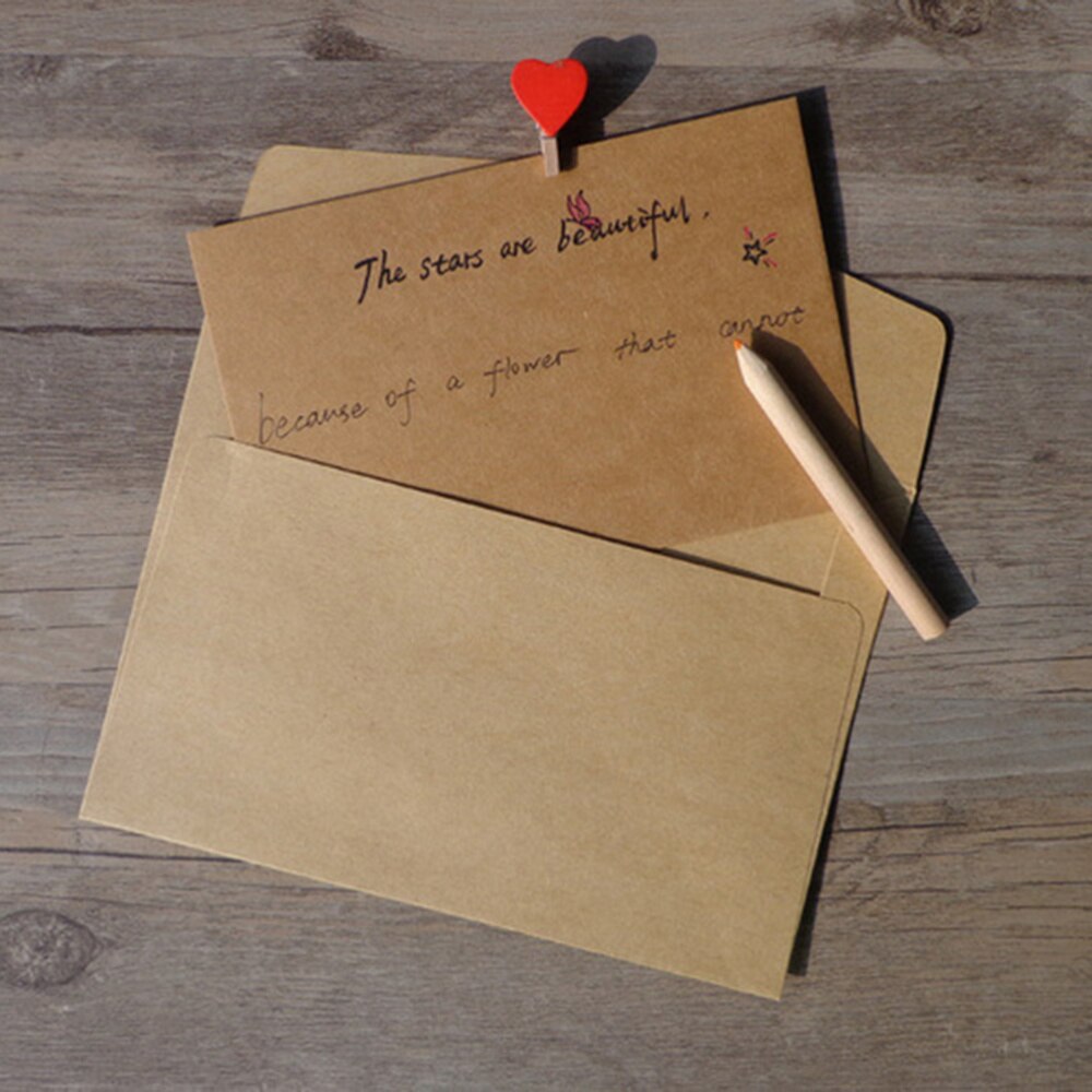 60 Pcs 10.5x6.7cm Retro Name Cards Envelopes Business Kraft Paper Envelopes for Multipurpose Postcard Storage Envelopes